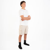 Beige Corduroy Short